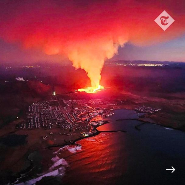 In Island ist ein Vulkan ausgebrochen – Bewohner einer der Städte wurden evakuiert (Foto, Video)