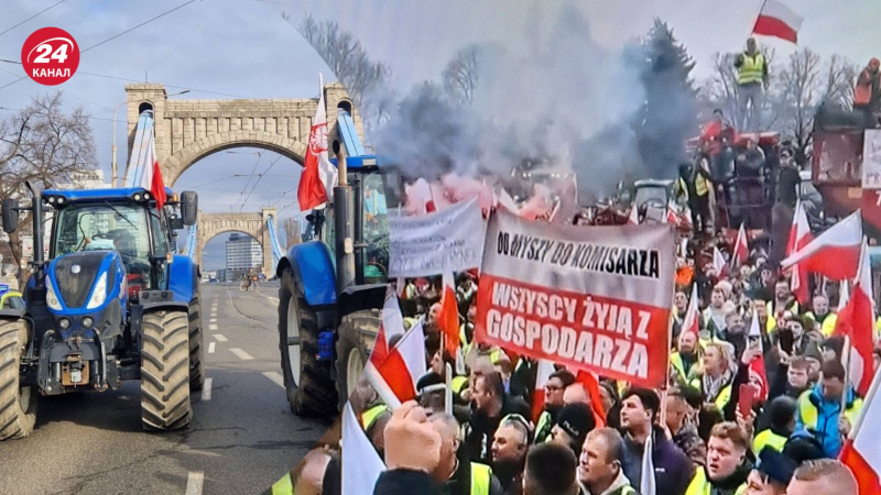 Polnische Bauern warfen Eier auf die Vertretung der Europäischen Kommission in Breslau