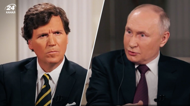 Putin gab ein Interview an Tucker Carlson: das Wichtigste aus dem Gespräch zwischen dem Propagandisten und dem Präsidenten Russlands“ /></p>
<p>Das Wichtigste aus dem Interview zwischen Putin und Tucker Carlson/Collage Channel 24</p>
<p _ngcontent-sc90 class=