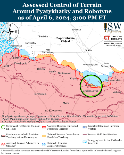 Karte der Militäreinsätze für den 7. April 2024 – die Lage an der Front