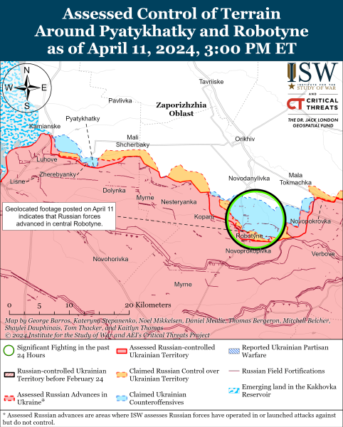 Karte der Militäreinsätze für den 12. April 2024 – die Lage an der Front