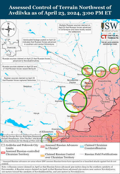 Karte der Militäreinsätze für den 24. April 2024 – die Lage an der Front 