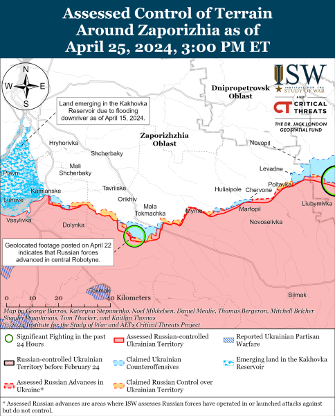 Karte der Militäreinsätze für den 26. April 2024 – Lage an der Front