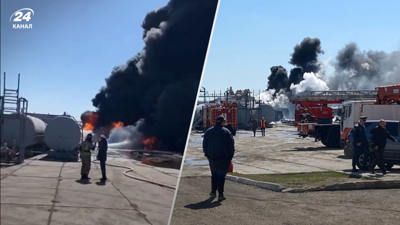 Die Stadt war in dichte Rauchwolken gehüllt : auf Russisch Omsk starker Brand in Lagerhäusern mit Erdölprodukten“ /></p>
<p>In Omsk ein Großbrand/Collage 24 Channel</p>
<p _ngcontent-sc162 class=