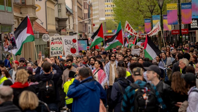 Pro-palästinensische Proteste fanden in Malmö vor dem zweiten Eurovision-Halbfinale statt