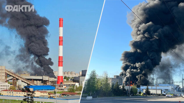 Großbrand in St. Petersburg: Ein Industriegebäude hat Feuer gefangen