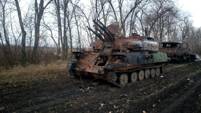 In Richtung Charkow zerstörte die Nationalgarde vier russische Schützenpanzer und einen Ural