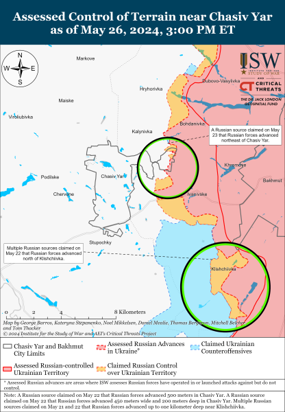 Karte der Militäreinsätze vom 27. Mai 2024 – Lage an der Front