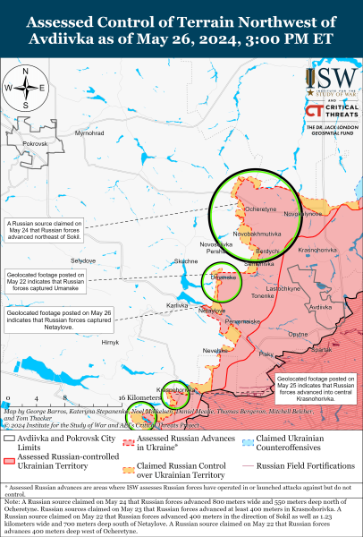 Karte der Militäreinsätze für den 27. Mai 2024 – die Lage an der Front