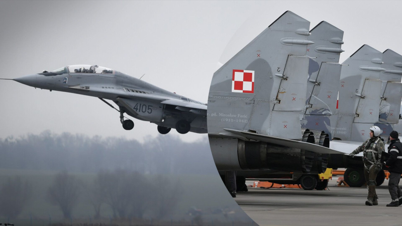 Der Treibstofftank des polnischen MiG-29-Jägers ist während des Fluges heruntergefallen