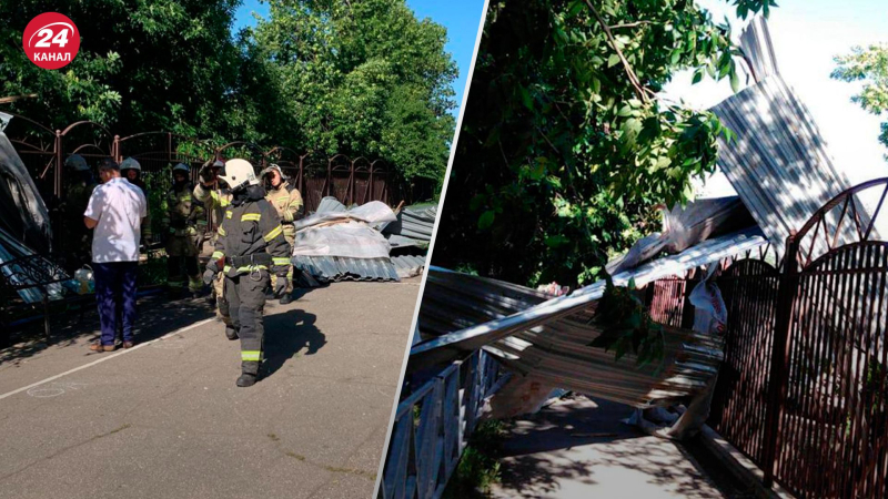 In Krasnodar blies der Wind einen Teil des Schuldachs direkt auf die Schüler: viele wurden verletzt