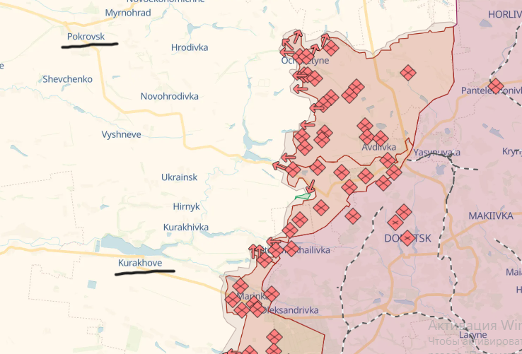 Die Russische Föderation versucht, die Verteidigung der Streitkräfte der Ukraine zu durchbrechen und Kurachowo und Pokrowsk – Sirski zu erreichen“ /></p>
<p id=