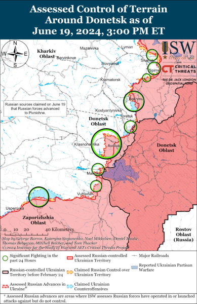 Karte der Militäreinsätze für den 20. Juni 2024 – Lage am die Front“ /></p>
<p>Die Lage in der Ukraine am 20. Juni 2024</p>
<p>Russische Kriegsverluste am 20. Juni 2024</p>
<p>Jetzt gucken </p>
<p>Die Seit dem 848. Tag tobt in der Ukraine ein Krieg in vollem Umfang. Sie können die Situation in Städten auf der interaktiven Karte der Militäroperationen in der Ukraine und der Karte der Luftangriffe in der Ukraine überwachen.</p>
</p></p>
<!-- relpost-thumb-wrapper --><div class=