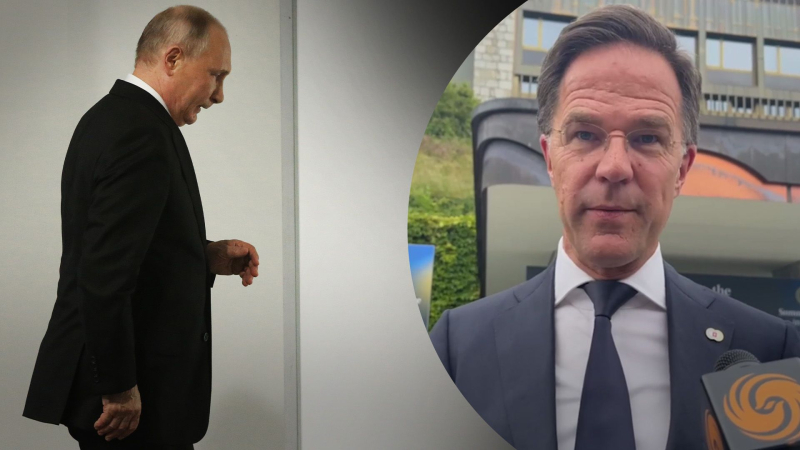 Putins verrückte Vorschläge zeigen, dass er in Panik gerät, – Premierminister der Niederlande“ /></p>
<p>Rutte kommentierte Putins Aussage über die angeblichen Friedensbedingungen/Collage von Channel 24 (Foto von Getty Images und Screenshot aus dem Video)</p>
<p _ngcontent-sc93 class=