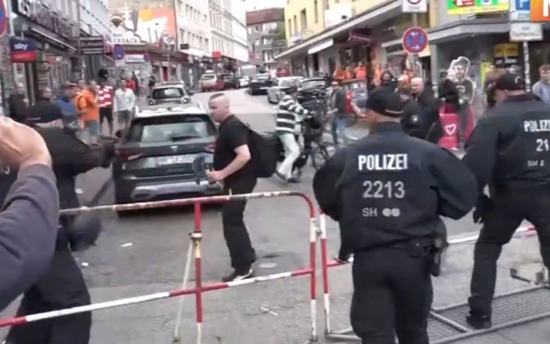 Hamburger Polizei hat vor dem Spiel der EM 2024 mit einer Axt auf einen Mann geschossen