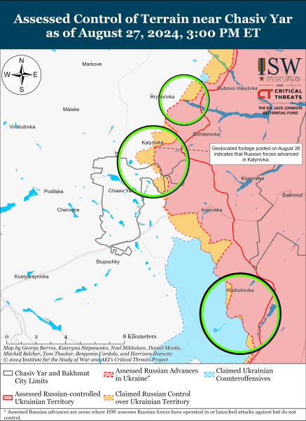 Karte der Militäreinsätze am 28. August 2024 - die Situation an der Front