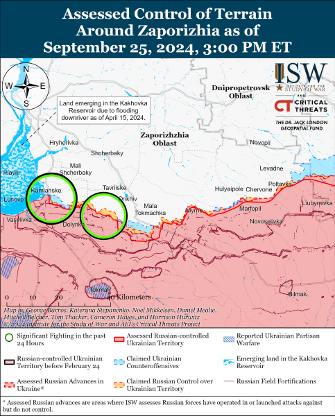 Karte der Militäreinsätze für den 26. September 2024 - die Situation an der Front