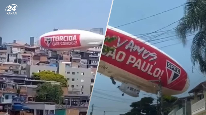 In Brasilien stürzte ein Luftschiff auf Wohngebäude: Video des Augenblicks