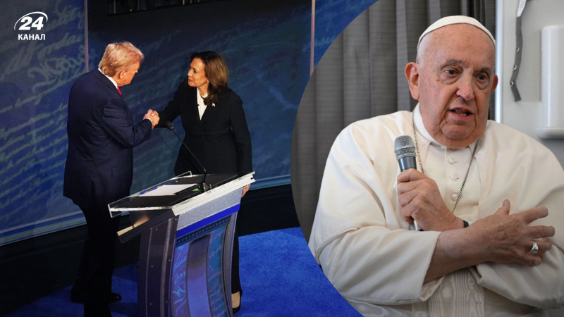 "Der eine weist Migranten aus, der andere tötet Babys“: Der Papst sprach über die Wahlen in den USA“ /></p>
<p>Wie der Papst Kandidaten für die US-Wahlen kritisierte/Collage von Channel 24 (Foto von Getty Images)</p>
<p _ngcontent-sc115 class=