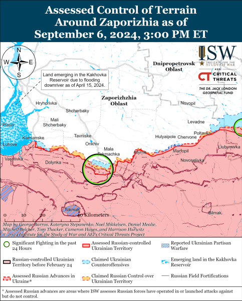 Karte der Militäreinsätze für den 7. September 2024 - die Situation an der Front