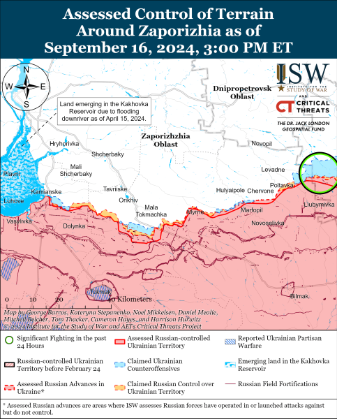 Karte der Militäreinsätze für den 17. September 2024 - die Situation an der Front