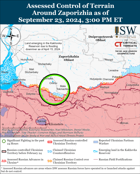 Karte der Militäreinsätze am 24. September 2024 - die Situation an der Front