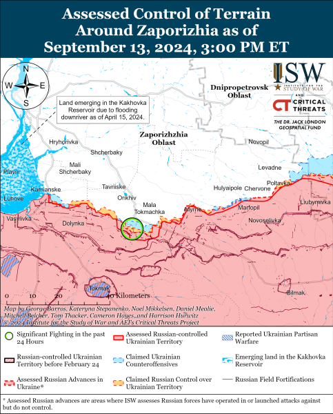 Karte der Militäreinsätze am 14. September 2024 - die Situation an der Front