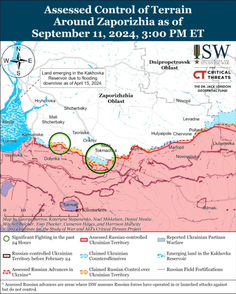 Karte der Militäreinsätze für den 12. September 2024 – Lage an der Front