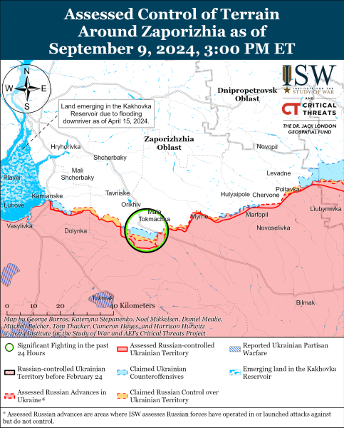 Karte der Militäreinsätze für den 10. September 2024 - die Situation an der Front