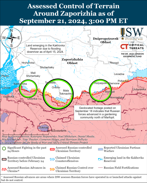 Karte der Militäreinsätze für den 22. September 2024 – Lage an der Front 