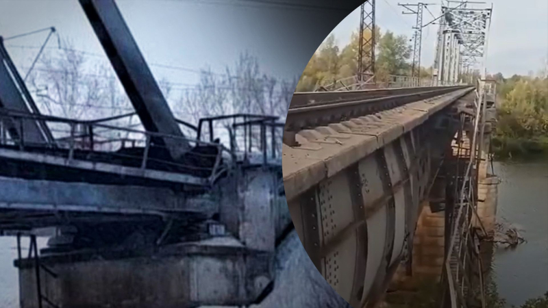 Auf einer Eisenbahnbrücke in der Region Samara in Russland ereignete sich eine Explosion