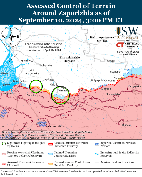 Karte der Militäreinsätze am 11. September 2024 - die Situation an der Front