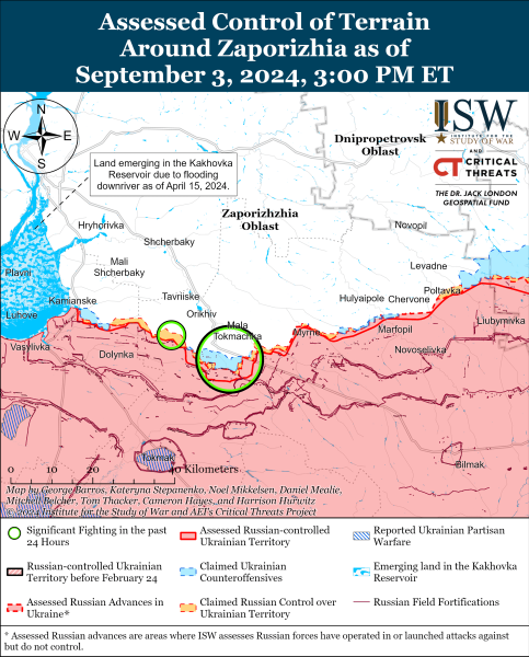 Karte der Militäreinsätze am 4. September 2024 - die Situation an der Front