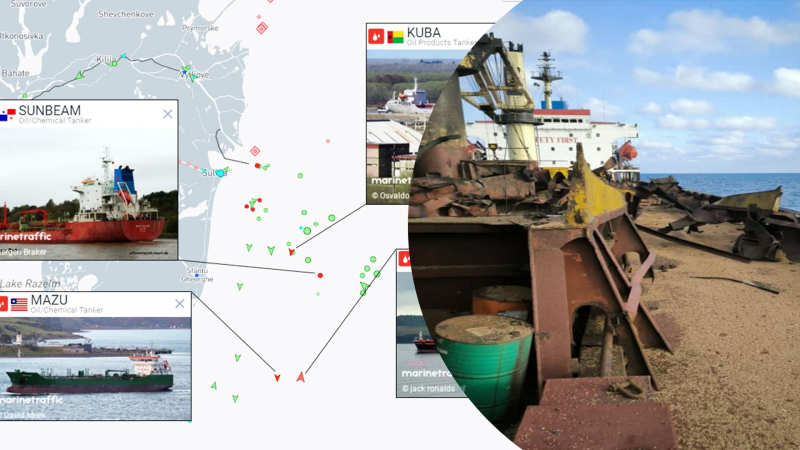 Einen Schritt von einer Umweltkatastrophe entfernt: Statt eines Schiffs mit Getreide könnte Russland einen Tanker angreifen Schwarzes Meer“ /></p >Russland könnte den Tanker angreifen/Collage 24 Channel (Foto von Defense Express und dem Außenministerium der Ukraine)</p>
<p _ngcontent-sc162 class=