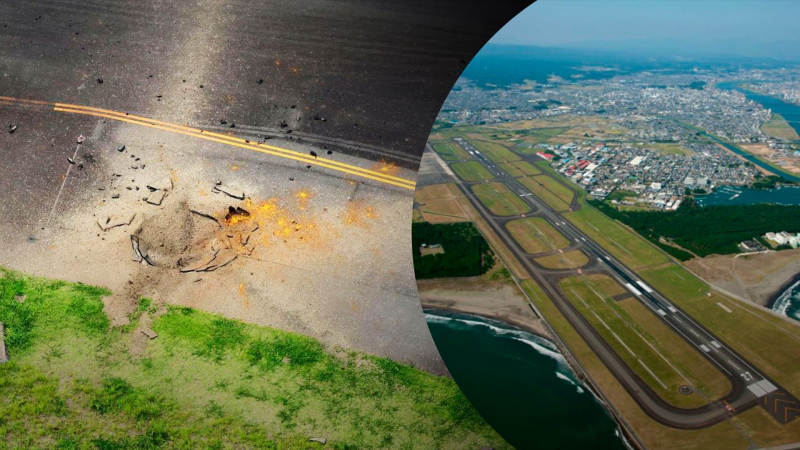 Eine amerikanische Bombe aus dem Zweiten Weltkrieg explodierte auf einem japanischen Flughafen