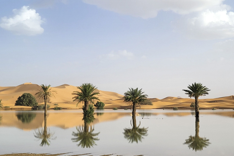 Wasser überschwemmt Sanddünen nach starkem Regen in der Sahara: Es tauchen Fotos auf