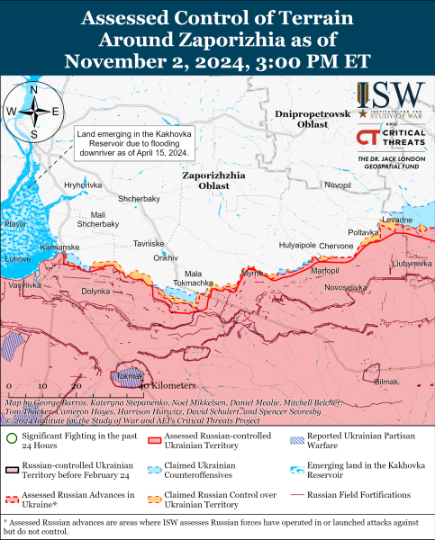 Karte der Militäreinsätze am 3. November 2024 - die Situation an der Front