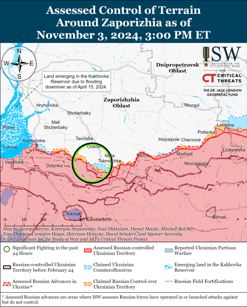 Karte der Militäreinsätze am 4. November 2024 - die Situation an der Front