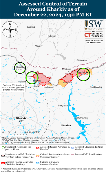 Karte der Militäreinsätze vom 23. Dezember 2024 – Lage an der Front“ /></p>
<p>Foto: ISW</p>
<p> <img decoding=