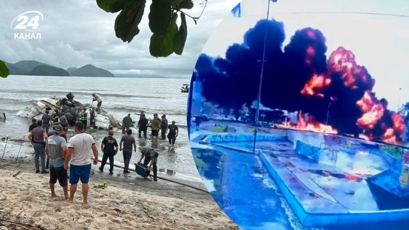 In Brasilien rutschte ein Flugzeug von der Landebahn ab und explodierte am Strand: Es gibt eine tote Person