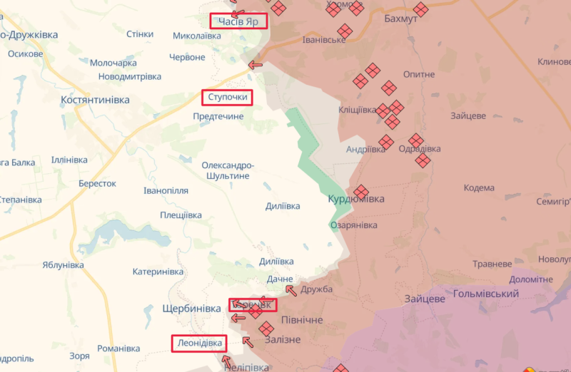 In Chassovy Yar und Toretsk wurden einzelne Stellungen der ukrainischen Streitkräfte zerstört - Khortytsya