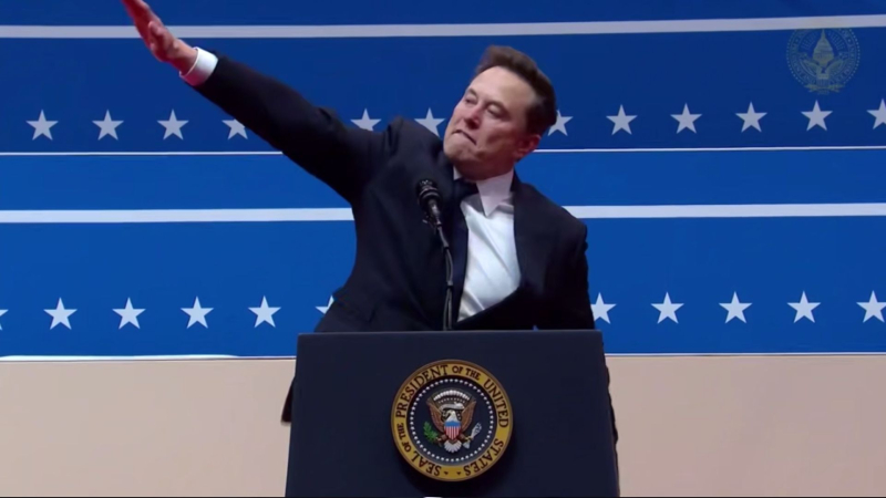 Elon Musk hält erste Rede in neuer Funktion, beendet mit „Hand zur Sonne“