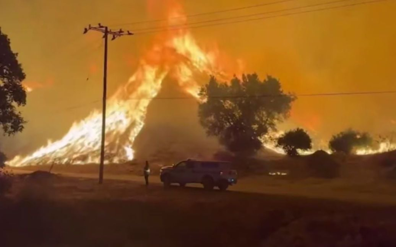 In Los Another Großbrand brach in Angeles aus (Video)