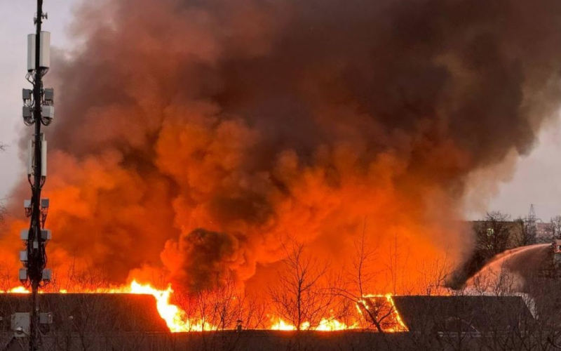 In Moskau brach ein Großbrand aus 