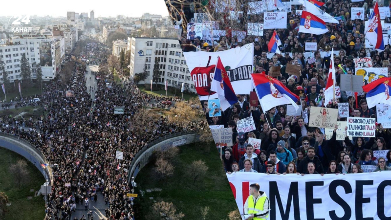 In der serbischen Stadt Novi Sad hat ein groß angelegter Protest gegen die Tragödie am Bahnhof begonnen